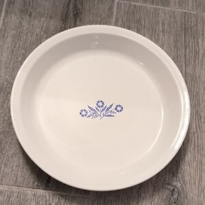 Corningware Pie Plate with  Cornflower Pattern